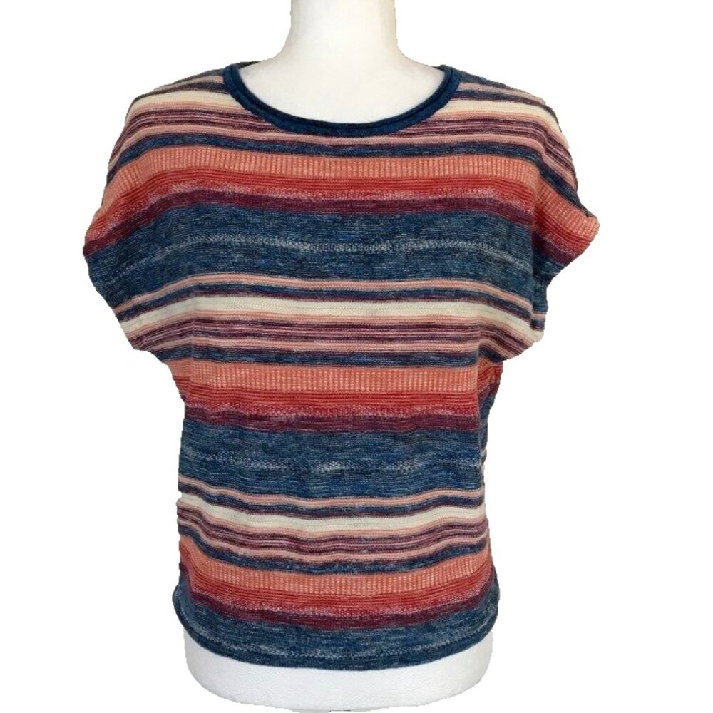 LRL RALPH LAUREN JEANS Sleeveless Sweater Womens Size Small Cotton Linen Blend
